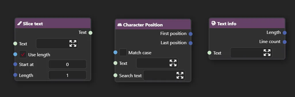 Text nodes example