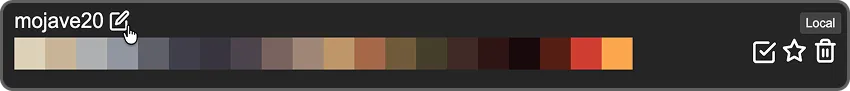 Screenshot of the Palette Browser item