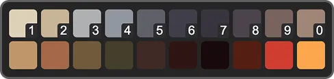Screenshot of the Color Palette colors