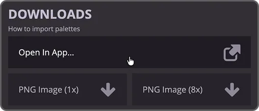 Screenshot of the Lospec import button