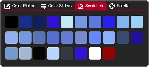 Screenshot of the Color Swatches tab.