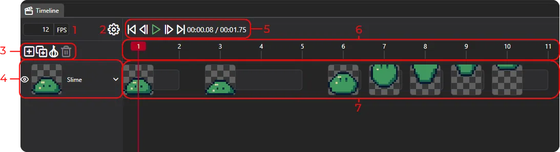 An image of timeline UI